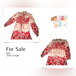 Floral long sleeve dress perfect for all occasions.